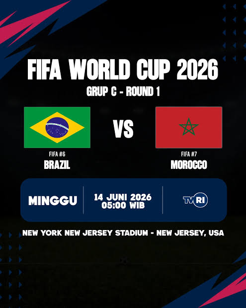 Brasil Hadapi Maroko dalam Duel Sarat Gengsi di Grup C Piala Dunia 2026