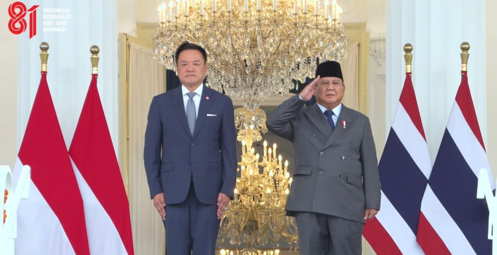 Prabowo Terima Kunjungan Resmi PM Thailand, Bahas Penguatan Kerja Sama Bilateral